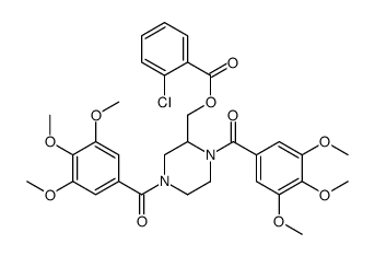 [1,4-bis(3,4,5-trimethoxybenzoyl)piperazin-2-yl]methyl 2-chlorobenzoate Structure