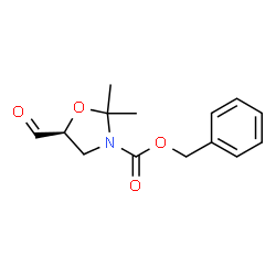 (5S)-5-甲酰基-2,2-二甲基-1,3-恶唑烷-3-羧酸苄酯结构式