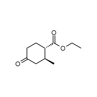 (1S,2S)-2-甲基-4-氧代环己烷-1-甲酸乙酯结构式