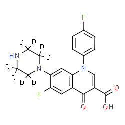 盐酸沙氟沙星-d8结构式