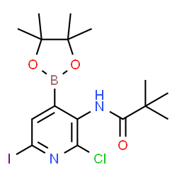 N-(2-Chloro-6-iodo-4-(4,4,5,5-tetramethyl-1,3,2-dioxaborolan-2-yl)pyridin-3-yl)pivalamide Structure
