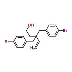 3,3-Bis(4-bromobenzyl)-4-penten-1-ol结构式