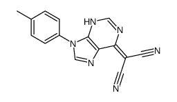 2-[9-(4-methylphenyl)-1H-purin-6-ylidene]propanedinitrile结构式