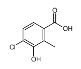 4-chloro-3-hydroxy-2-methylbenzoic acid Structure