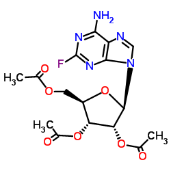 2-氟-2’-3'-5’-三氧乙腺基腺苷结构式