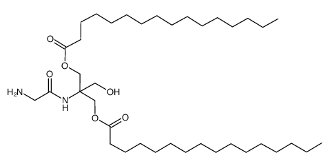 N-[1-hydroxymethyl-2-[(1-oxohexadecyl)oxy]-1-[(1-oxohexadecyl)oxymethyl]ethyl]glycinamide结构式