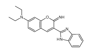 3-(1H-benzoimidazol-2-yl)-N,N-diethyl-2-imino-chromen-7-amine Structure