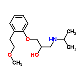 2-Propanol, 1-[2-(2-methoxyethyl)phenoxy]-3-[(1-methylethyl)amino]- Structure