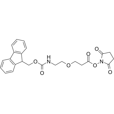 Fmoc-PEG1-CH2CH2-NHS ester结构式