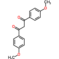 1,3-双(4-甲氧基苯)-1,3-丙二酮结构式