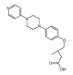 (3R)-3-Methyl-4-{4-[4-(4-pyridinyl)-1-piperazinyl]phenoxy}butanoi c acid Structure