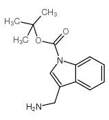 3-氨基甲基吲哚-1-羧酸叔丁酯结构式