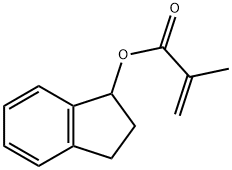 2-Propenoic acid, 2-methyl-, 2,3-dihydro-1H-inden-1-yl ester Structure