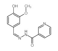 3-Pyridinecarboxylicacid, 2-[(4-hydroxy-3-methoxyphenyl)methylene]hydrazide结构式