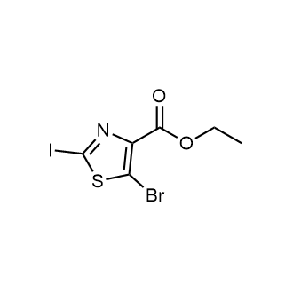 5-溴-2-碘噻唑-4-甲酸乙酯结构式