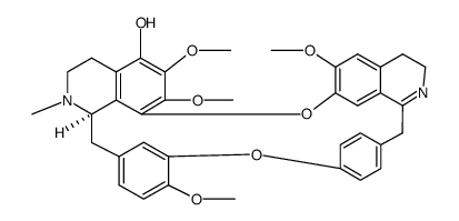 ent-6,7,12,6'-tetramethoxy-2-methyl-berbam-1'-en-5-ol结构式