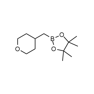 4,4,5,5-四甲基-2-(四氢吡喃-4-基甲基)-1,3,2-二氧杂硼环戊烷结构式