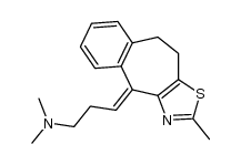 dimethyl-[3-((E)-2-methyl-9,10-dihydro-benzo[5,6]cyclohepta[1,2-d]thiazol-4-ylidene)-propyl]-amine结构式