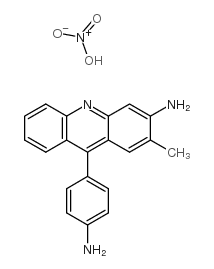 Acridine, 3-amino-9-(p-aminophenyl)-2-methyl-, nitrate (8CI) Structure
