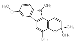 Pyrano[3,2-a]carbazole,3,11-dihydro-8-methoxy-3,3,5,11-tetramethyl-结构式