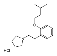1-[2-(3-methylbutoxy)phenethyl]pyrrolidinium chloride structure