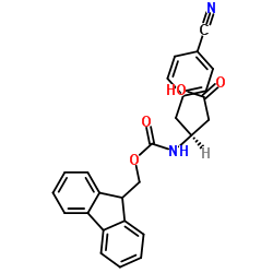 Fmoc-S-3-氨基-4-(4-氰基苯基)-丁酸结构式