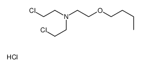 2-butoxy-N,N-bis(2-chloroethyl)ethanamine,hydrochloride Structure