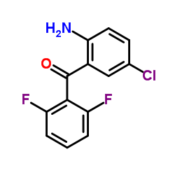 2-氨基-5-氯-2,6-二氟二苯甲酮结构式