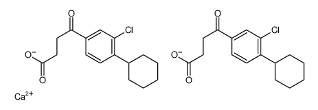 calcium 3-chloro-4-cyclohexyl-gamma-oxobenzenebutyrate结构式