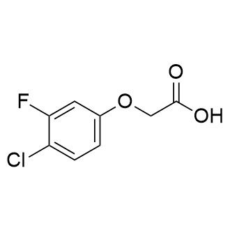 2-(4-氯-3-氟苯氧基)乙酸结构式