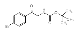 (2-(4-溴苯基)-2-氧代乙基)氨基甲酸叔丁酯结构式