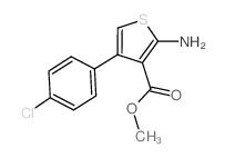 2-氨基-4-(4-氯苯基)噻吩-3-羧酸甲酯结构式
