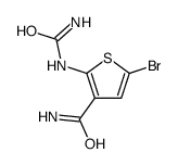 2-[(氨基羰基)氨基]-5-溴-3-噻吩羧酰胺结构式