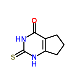 2-巯基-6,7-二氢-3H-环戊并嘧啶-4(5H)-酮结构式