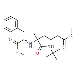 L-Phenylalanine, N-[1-[[(1,1-dimethylethyl)amino]carbonyl]-5-methoxy-1-methyl-5-oxopentyl]-, methyl ester (9CI) Structure