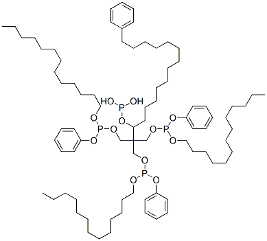 Tetrakis[O-(phenyltridecylphosphito)methyl]methane Structure
