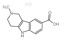 2-甲基-2,3,4,5-四氢-1H-吡啶并[4,3-b]-吲哚-8-羧酸盐酸盐结构式