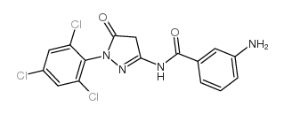 1-(2,4,6-三氯苯基)-3-(间氨基苯甲酰胺基)-5-吡唑酮结构式