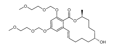 (3S,7R,E)-7-hydroxy-14,16-bis((2-methoxyethoxy)methoxy)-3-methyl-3,4,5,6,7,8,9,10-octahydro-1H-benzo[c][1]oxacyclotetradecin-1-one Structure