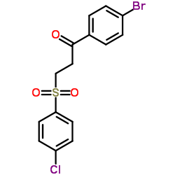 1-(4-Bromophenyl)-3-[(4-chlorophenyl)sulfonyl]-1-propanone Structure