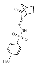 4-methyl-N-[(3-oxonorbornan-2-ylidene)amino]benzenesulfonamide structure