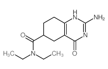 6-Quinazolinecarboxamide,2-amino-N,N-diethyl-3,4,5,6,7,8-hexahydro-4-oxo-结构式