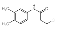 3-chloro-N-(3,4-dimethylphenyl)propanamide结构式
