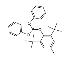 2,6-di-tert-butyl-4-methylphenyl diphenyl phosphite结构式