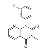 1-(3-fluoro-phenyl)-3-methyl-2-thioxo-2,3-dihydro-1H-pyrido[2,3-d]pyrimidin-4-one Structure