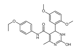 4-(2,5-dimethoxyphenyl)-N-(4-ethoxyphenyl)-6-methyl-2-oxo-3,4-dihydro-1H-pyrimidine-5-carboxamide结构式