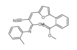methyl 2-[5-[2-cyano-3-(2-methylanilino)-3-oxoprop-1-enyl]furan-2-yl]benzoate结构式