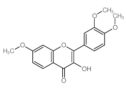 4H-1-Benzopyran-4-one,2-(3,4-dimethoxyphenyl)-3-hydroxy-7-methoxy-结构式