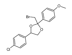 2-Bromomethyl-4-(4-chloro-phenyl)-2-(4-methoxy-phenyl)-[1,3]dioxolane结构式