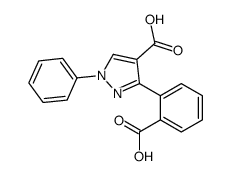 3-(2-羧基苯基)-1-苯基-1H-吡唑-4-羧酸结构式